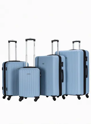 4 Pack Of Hardside Spinner Number Locked Luggage Trolley Bag 