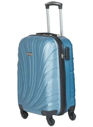 Hard Case Travel Bag Luggage Trolley for Unisex ABS Lightweight Suitcase with 4 Spinner Wheels KH115 Light Blue 
