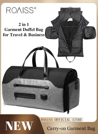 Large Capacity Outdoor Travel Bag Portable Suit Garment Storage Bag Foldable Business Luggage Bag with Multifunctional Organizer Suitable for Carrying and Storing Travel Essentials 