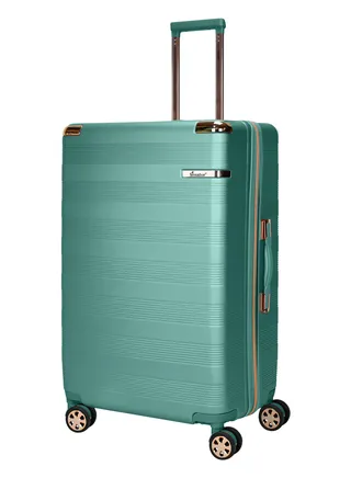 Hard Case Luggage Trolley For Unisex ABS Lightweight Travel Bag 4 Double Wheeled Suitcase With Built In TSA Type Lock A5125 Light Green 