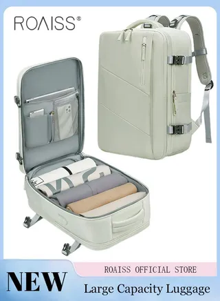 Large Travel Backpack Carry On Backpack Expandable Airline Airplane Approved Weekender Backpack Hiking Backpack Laptop Backpack with USB Charging Port Waterproof Backpack 