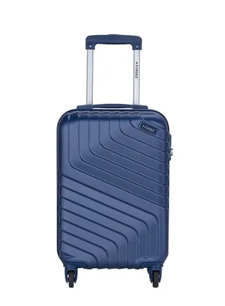 Single Hardside Spinner ABS Trolley Luggage With Number Lock Bright Blue 20 Inches 