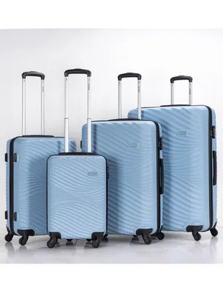 Set of 4 ABS Trolley Luggage With Number Lock 20,24,28,32 Inches 
