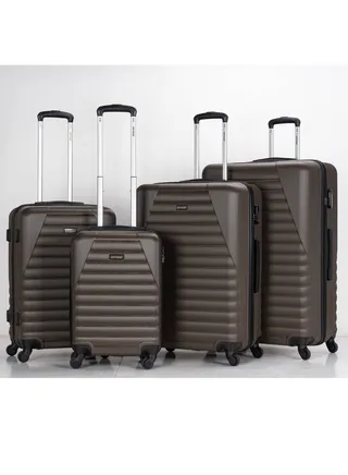 Set of 4 ABS Trolley Luggage With Number Lock 20,24,28,32 Inches 