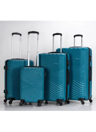 Set of 4 ABS Trolley Luggage With Number Lock 20,24,28,32 Inches 