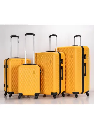 Set of 4 ABS Trolley Luggage With Number Lock 20,24,28,32 Inches 
