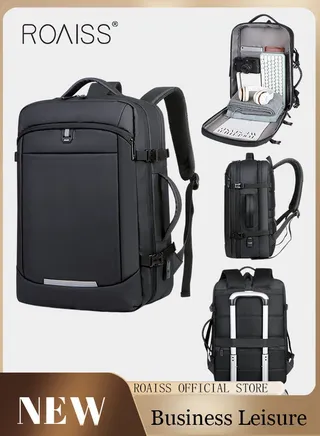 Multi Purpose Large Capacity Laptop Backpack with USB Charge Men 35L Extra Large Carry On Backpack Men Water Resistant Traveling Suitcase Weekender Bag Daypack for Business 