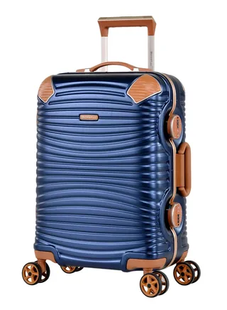 Hard Case Travel Bags Makrolon Polycarbonate Gold Jetstream Aluminum Frame Luggage Zipper Less Suitcase Extra Corner Protection Double Tsa Lock E9R1 Carry On 20 inch Blue Moon 