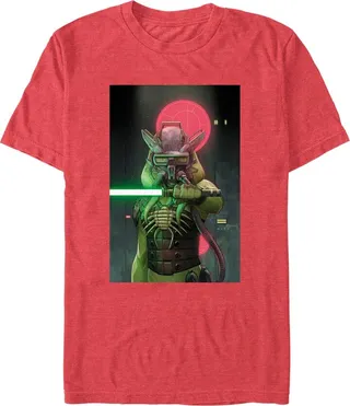 Men's Star Wars The High Republic Twi'lek Poster T-Shirt - Red Heather - Medium