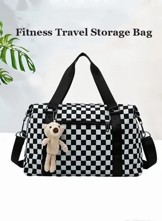Functional Sports Fitness Handbag with Dry and Wet Separation Large Capacity Design Business Trip and Boarding Short Distance Travel Bag 