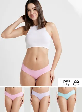 3 Pack Seamless Hipster Brief 