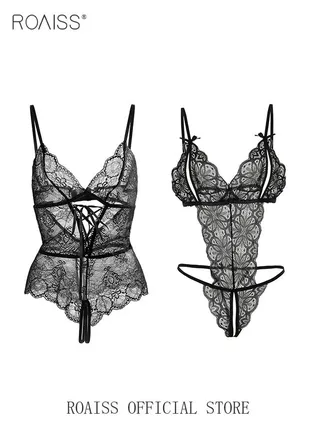 2 Pack of Bodysuit for Women Lace Lingerie Babydoll Gift for Wife 
