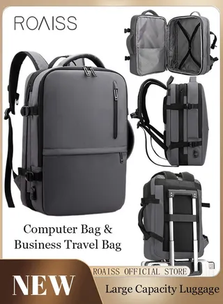 Large Travel Backpack Carry On Backpack Expandable Airline Airplane Approved Weekender Backpack Hiking Backpack Laptop Backpack with USB Charging Port Waterproof Backpack 