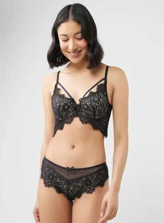 High Leg Lace Brief 