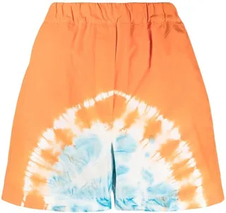 Tie-Dye Print Track Shorts