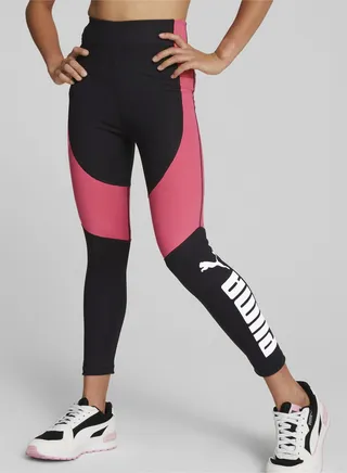 Favourites Kids Girls Logo High Waisted 7/8 Leggings 