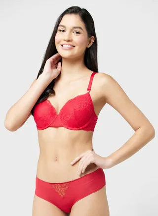 Lace Detail High Leg Brief 