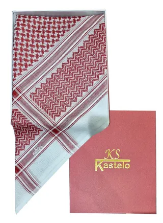 Kastelo Casual Shemagh Red And White Excellent Material 