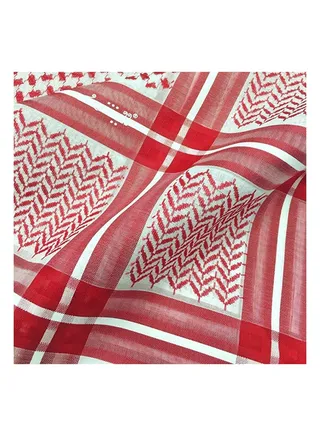 Cotton Shemagh Red/White 