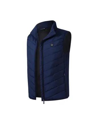 USB Powered Operated 3 Levels Heating Vest Blue 