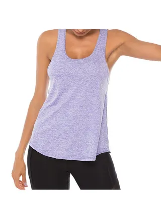 Quick Dry Sports Tank Tops Purple 