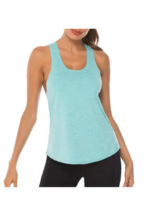 Quick Dry Sports Tank Tops Light Blue 