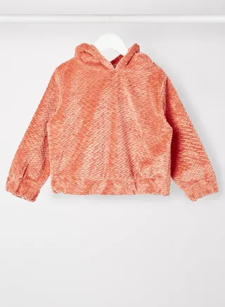 Kids Basic Velour Hoodie 