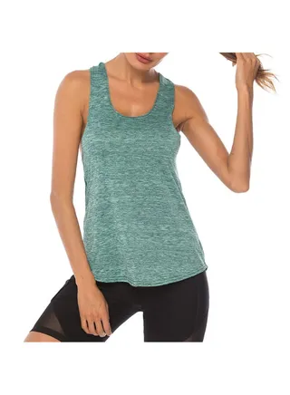 Quick Dry Sports Tank Tops Green 