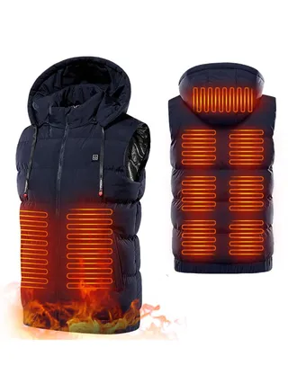 USB Portable Heating Warm Vest Blue 