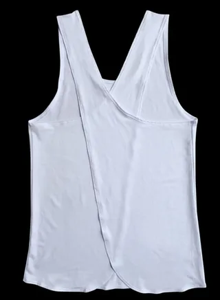 Women's Sleeveless Cross Fitness Vest White 