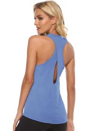 Women's Cross Racerback Vest Blue 