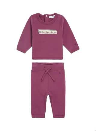 Baby's Fleece Tracksuit, Cotton, Purple 