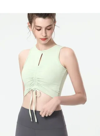 Yoga Sports Running Fitness Vest Green 