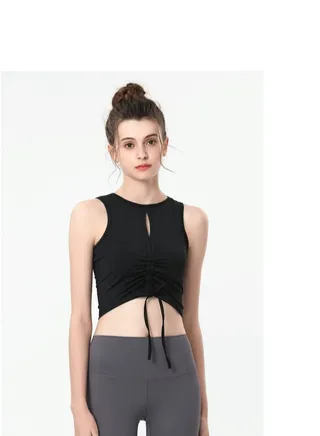 Yoga Sports Running Fitness Vest Black 