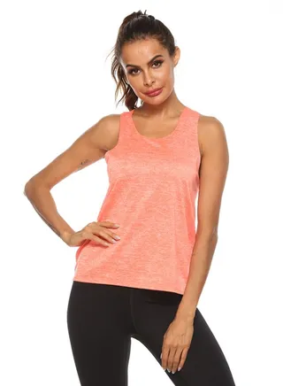 Outdoor Sports Loose Racerback Vest Orange 