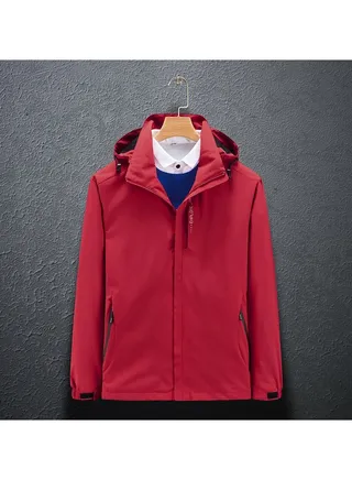 Thin Single Layer Hooded Windproof And Waterproof Overcoat 