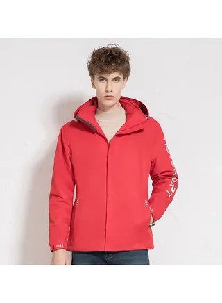 Three-in-one Detachable Two-piece Hood Waterproof Overcoat 