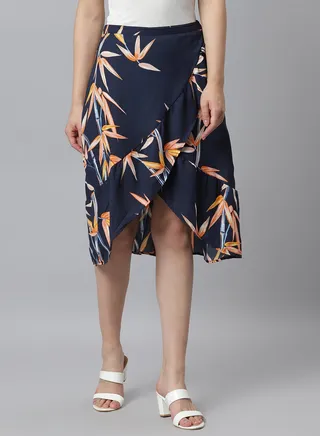 Casual Printed Skirt Multicolour 