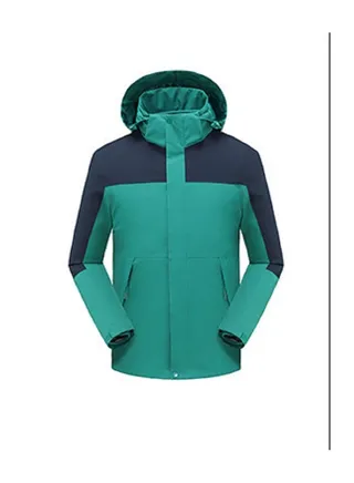 Three-in-one Detachable Two-piece Hood Waterproof Overcoat 1pcs 