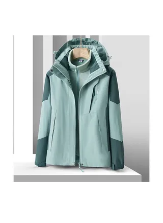 Zippered Breathable Detachable Windproof Overcoat 