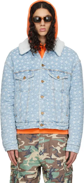 ERL Blue Star Denim Jacket