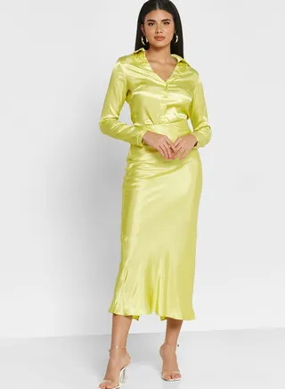 High Waist Midi Skirt 