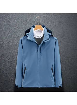 Thin Single Layer Hooded Windproof And Waterproof Overcoat 