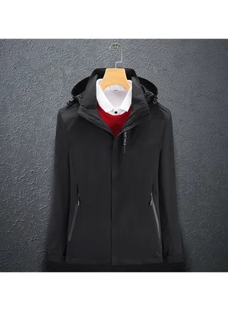 Thin Single Layer Hooded Windproof And Waterproof Overcoat 