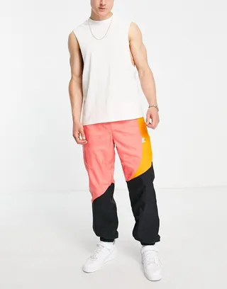 adidas Originals adicolor Bold mixing woven track pants in multi