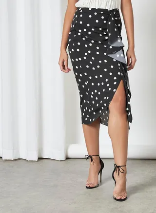 Stylish Casual Skirt Black/White 