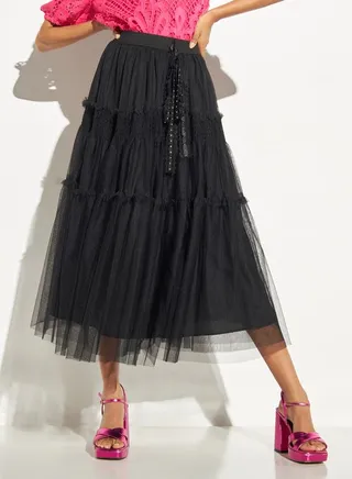 2Xtremz Tiered Mesh Skirt 