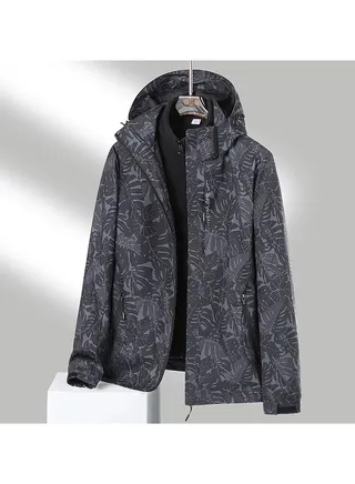Three-in-one Detachable Two-piece Hood Waterproof Overcoat 