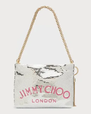 Callie Logo London Sequins Shoulder Bag
