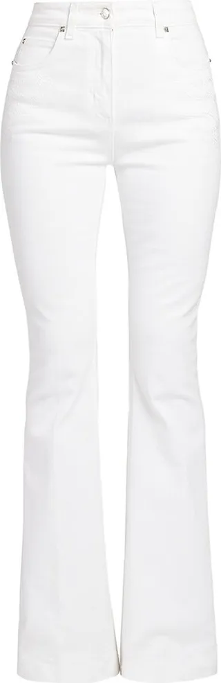 Scroll Embroidered Bootcut Jeans